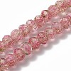 Handmade Gold Sand Lampwork Beads Strands LAMP-R141-10mm-11-1