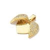 Brass Micro Pave Cubic Zirconia Pendants KK-F905-01G-01-2