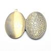 Brass Locket Pendants KK-F717-28AB-NR-4