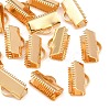 SHEGRACE Brass Ribbon Crimp Ends XGR0061G-60G-1