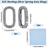 1Pc Sterling Silver Spring Gate Rings STER-BBC0009-55B-2