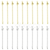 10Pcs Long-Lasting Plated Brass Chain Extender KK-YW0003-82G-2