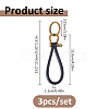 3Pcs Cowhide Keychains KEYC-FH0001-79-2