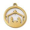 Christmas 201 Stainless Steel Pendants X-STAS-D053-04G-1