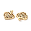Brass Micro Pave Cubic Zirconia Pendants ZIRC-F134-11G-3