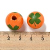 Printed Wood European Beads WOOD-G022-01A-3