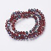 Electroplate Transparent Glass Beads Strands EGLA-A034-T8mm-Q06-2