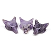 Natural Amethyst Carved Healing Wolf Head Figurines LS-PW-WG39842-02-1