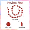2 Strands Handmade Lampwork Beads Strands LAMP-CJ0003-18-2