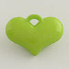 Opaque Acrylic Heart Charms X-SACR-Q099-M01-2