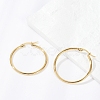 PVD Vacuum Plating 201 Stainless Steel Hoop Earrings with 304 Stainless Steel Pins for Women EJEW-D279-12G-04-1