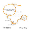 304 Stainless Steel Pave Clear Cubic Zirconia Heart Link Ring Bracelets for Women WGBEB4D-01-6