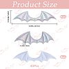 Demon Wing Rainbow Iridescent PU Leather Ornament Accessories DIY-WH0308-457A-2