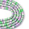 Handmade Polymer Clay Beads Strands CLAY-R089-6mm-T02B-47-5