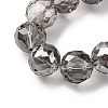 Transparent Electroplate Glass Beads Strands EGLA-N002-34G-F02-3