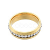 Crystal Rhinestone Flat Finger Ring RJEW-N043-11LG-2