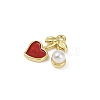 Brass Plastic Pearl Charms KK-M322-50G-2