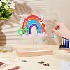 Transparent Acrylic Slant Back Earring Display Stands EDIS-WH0035-20B-02-3