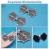 Glass Rhinestone Bowknot Shoe Decorations AJEW-WH0323-24C-3