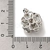 Rack Plating Brass Micro Pave Cubic Zirconia Pendant KK-H485-40P-4