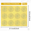 34 Sheets Mandala Self Adhesive Gold Foil Embossed Stickers DIY-WH0509-015-2