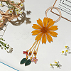 Leather and Alloy Keychain HJEW-WH20022-04B-04-7