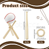 10 Sets Wooden Mini Bat Baseball Stands ODIS-TW0001-06B-2