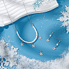 6Pcs 925 Sterling Silver Snowflake Charms PALLOY-PH01786-4