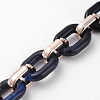 Imitation Gemstone Style Acrylic Handmade Cable Chains AJEW-JB00517-07-3