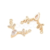 Brass Pave Cubic Zirconia Pendants KK-CBA866A-13G-2