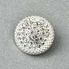 1-Hole Alloy Rhinestone Buttons BUTT-WH0020-69S-1
