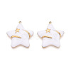 304 Stainless Steel & Enamel Pendants STAS-T073-61A-G-1