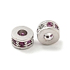 Rack Plating Brass Micro Pave Cubic Zirconia Beads KK-A196-04P-2