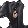 Teardeop Glass Beaded & Dyed Natural Malaysia Jade Dangle Stud Earrings EJEW-MZ00707-01-4