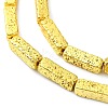 Electroplated Natural Lava Rock Beads Strands G-I360-K03-01-3
