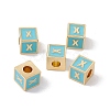 Rack Plating Brass Enamel Beads KK-B060-04G-06X-3