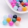 Imitation Jade Glass Round Beads X-GLAA-A022C-8mm-M-1