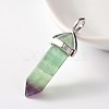 Natural Fluorite Double Terminated Pointed Pendants G-J261-B16-2