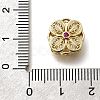 Brass Medium Violet Red Cubic Zirconia Multi-Strand Links KK-M316-07G-3