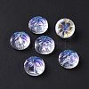 Transparent Spray Painted Glass Beads GLAA-I050-09I-2