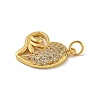 Brass Micro Pave Cubic Zirconia Pendants KK-N254-136C-G-2