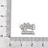 Brass Micro Pave Clear Cubic Zirconia Pendants KK-L238-20P-3