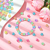 300Pcs Transparent Acrylic Beads ACRP-PA0001-01C-5