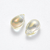 Transparent Spray Painted Glass Charms GLAA-R211-03-D03-2