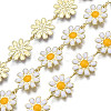 Brass Flower Link Chains CHC-N018-098H-1