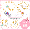 Brass Ring Knitting Row Counter Chains HJEW-NB00116-2