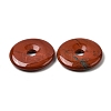 Donut/Pi Disc Natural Gemstone Pendants G-L234-40mm-04-2