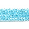 Transparent Electroplate Glass Beads Strands EGLA-A039-T4mm-A20-1