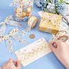 2 Rolls 2 Styles Printed Organza Ribbons SRIB-PH0001-29-4