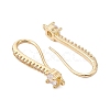 Brass Micro Pave Clear Cubic Zirconia Earring Hooks ZIRC-YW0001-03G-2